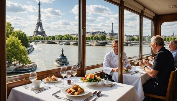 Croisière déjeuner sur la seine : une pause gastronomique avec vue sur les monuments parisiens